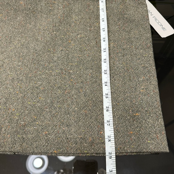 Vintage Evan Picone Wool Blend Green Brown Woven Tweed Midi Pencil Skirts, 12 - Picture 13 of 13